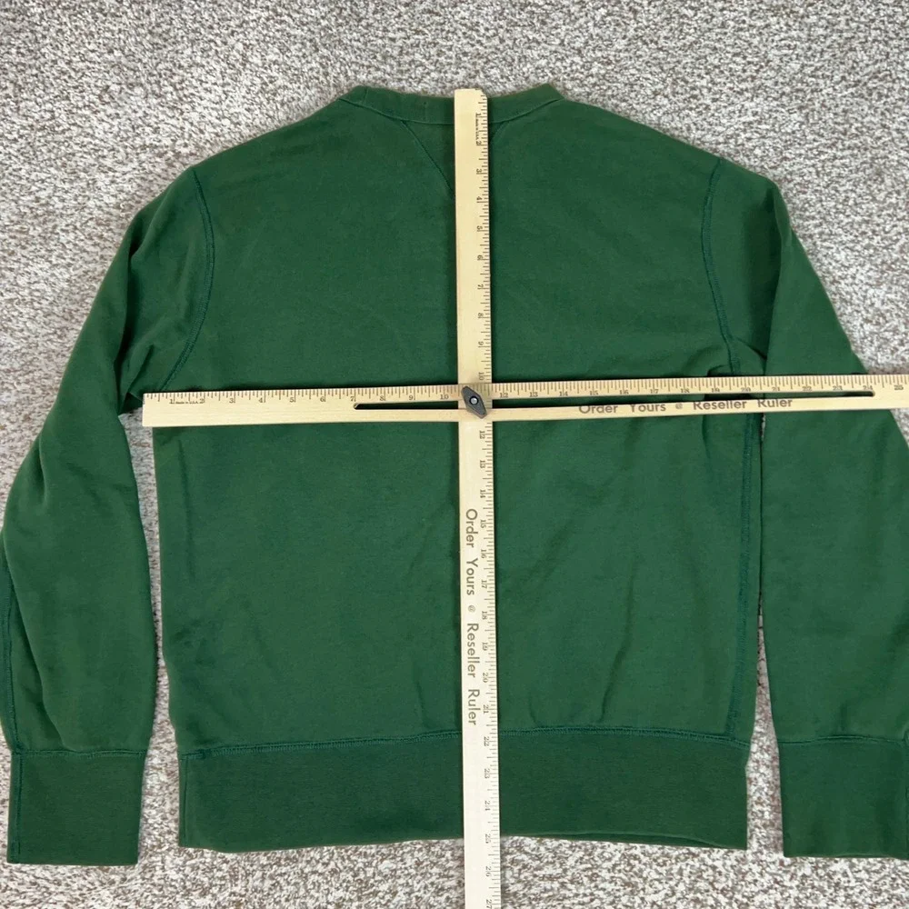 Polo Ralph Lauren Sweatshirt Mens Medium Green Crewneck Fleece Pony Logo Sweater